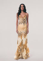 Oberto Cavalli Cheetah Print Maxi Dress