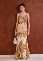 Oberto Cavalli Cheetah Print Maxi Dress