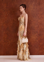 Oberto Cavalli Cheetah Print Maxi Dress