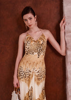 Oberto Cavalli Cheetah Print Maxi Dress