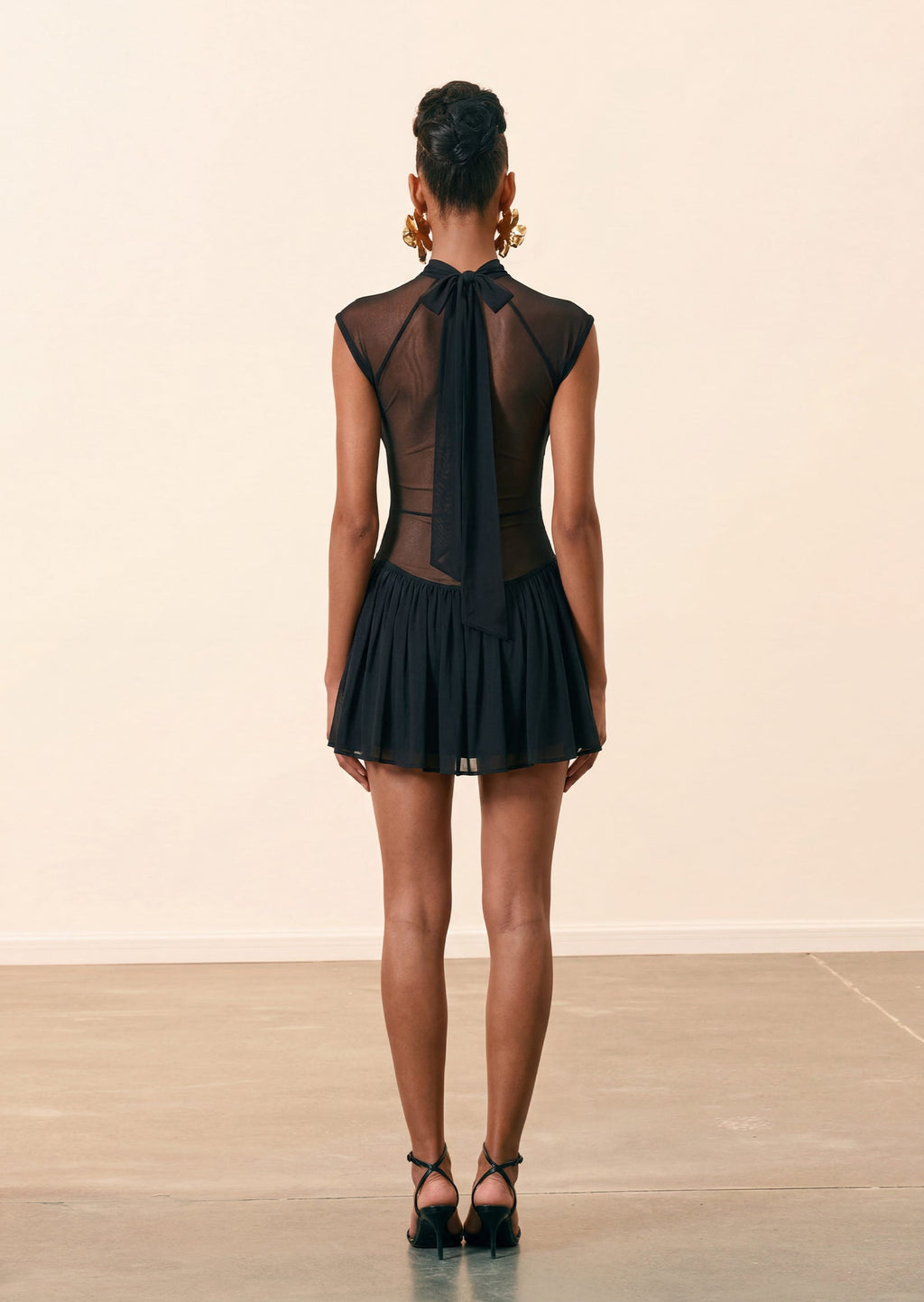 Rory Lace Up Dress In Black