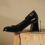 Celeste | Patent Block Heels