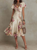Elizabeth | Vintage Floral Midi Dress