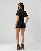 Veloura Lacey Cinched Waist Top