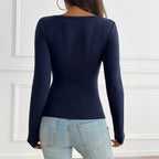 PALYA | Comfy V-Neck Long Sleeve Top