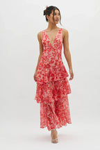 Freya | Elegant floral midi dress