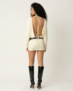 Veloura Open Back Mini Dress