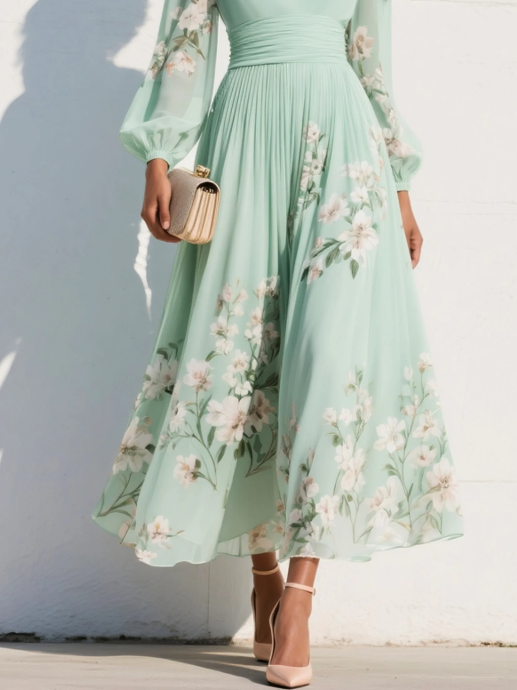Olivia | Floral Elegance Midi Dress