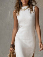 Janelle | Split-Hem Midi Dress
