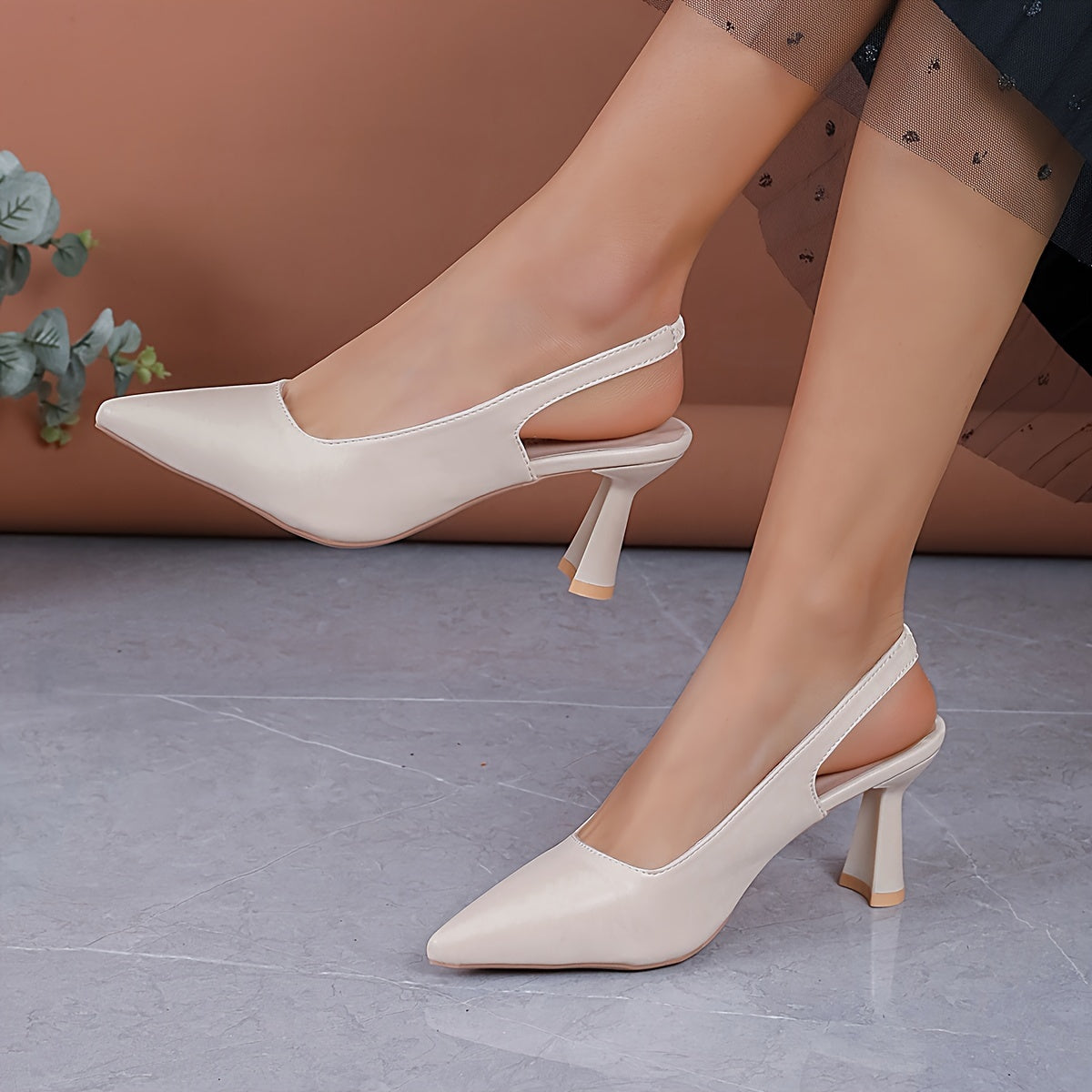 Evelyn | Slingback Heels