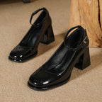 Celeste | Patent Block Heels