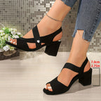 Elara | Comfortable Heels with Crossed Straps