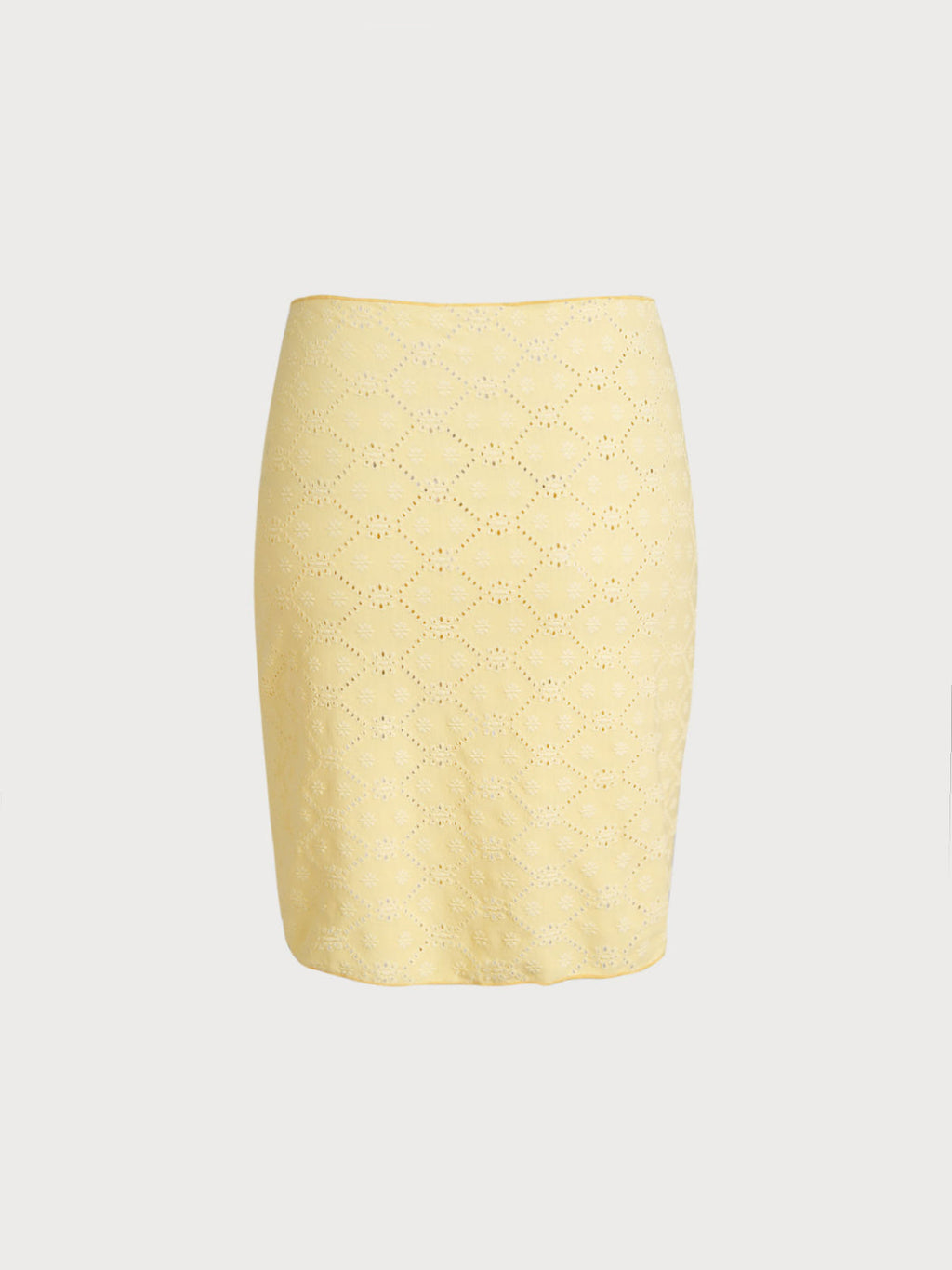 Yellow Floral Geometric Cover-Up Skirt