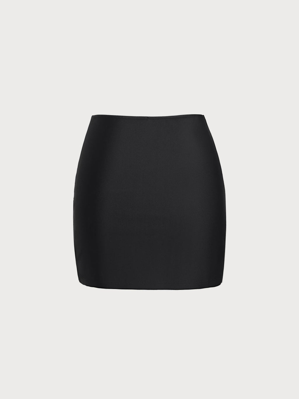 Black Nylon Casual Miniskirt