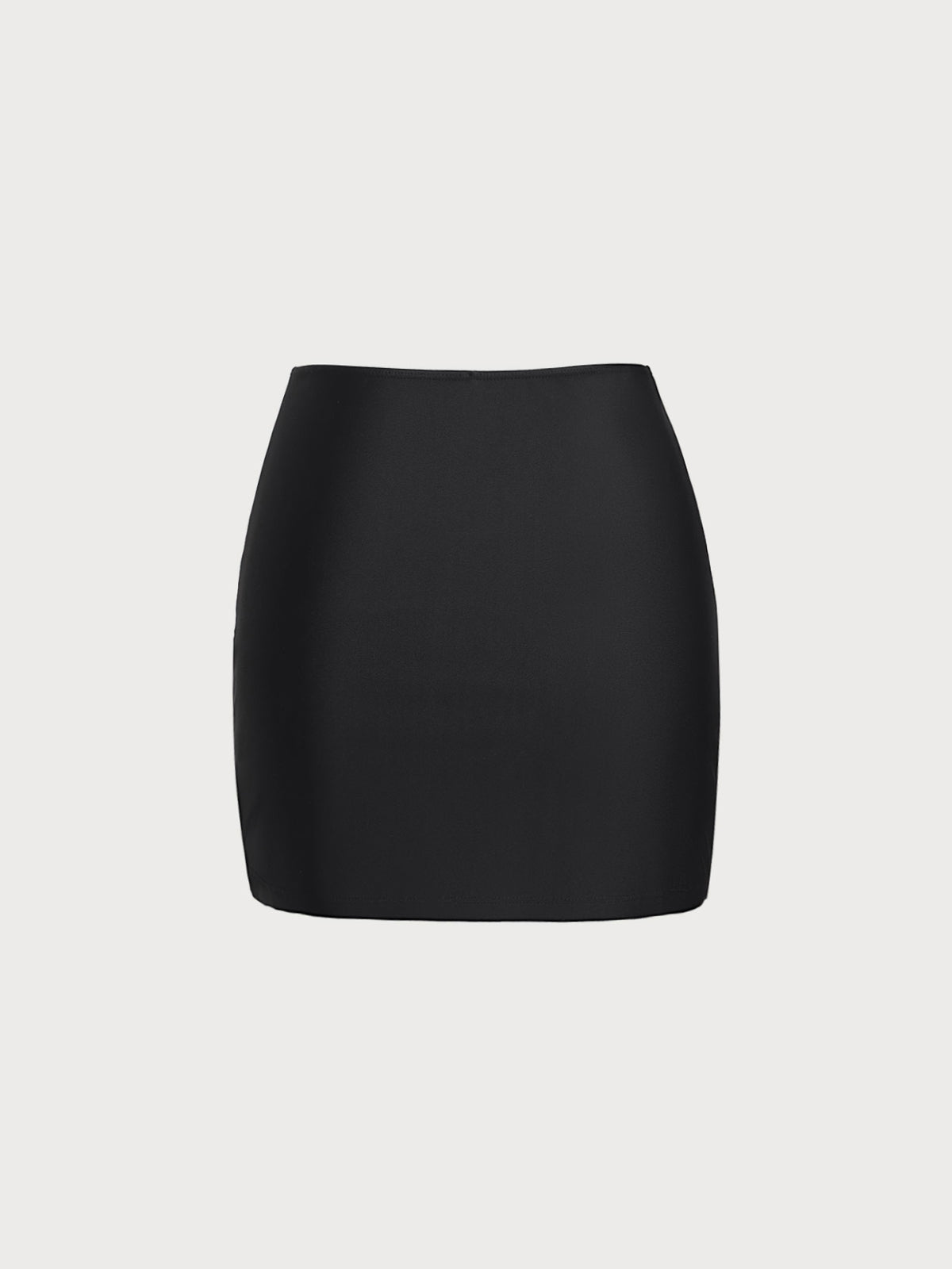 Black Nylon Casual Miniskirt