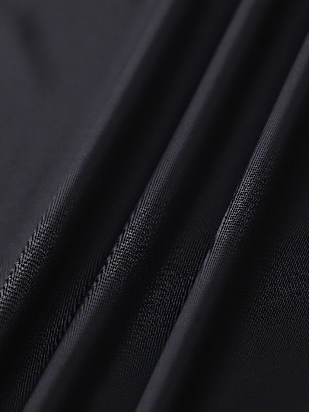 Black Nylon Casual Miniskirt