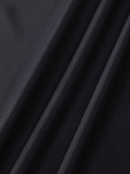 Black Nylon Casual Miniskirt