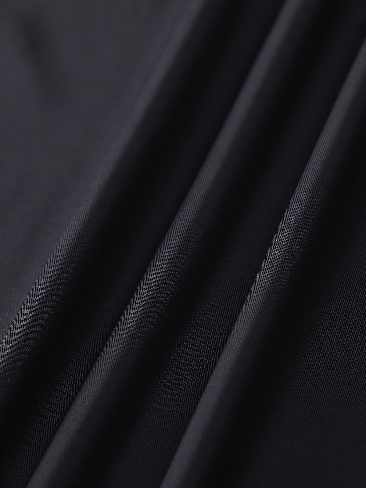 Black Nylon Casual Miniskirt