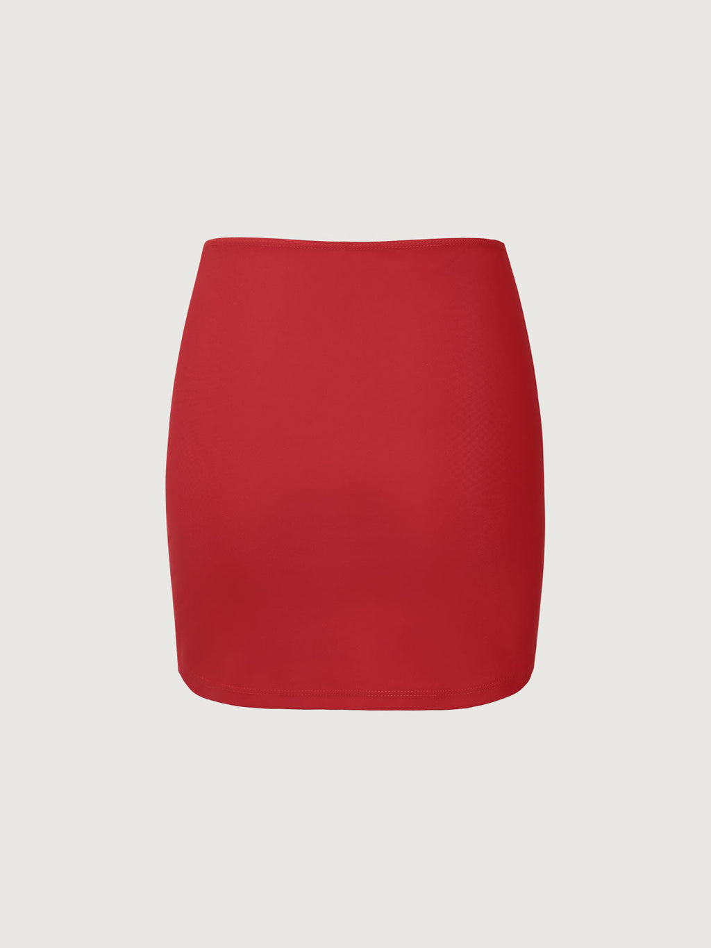 Red Ruched Knot Skirt