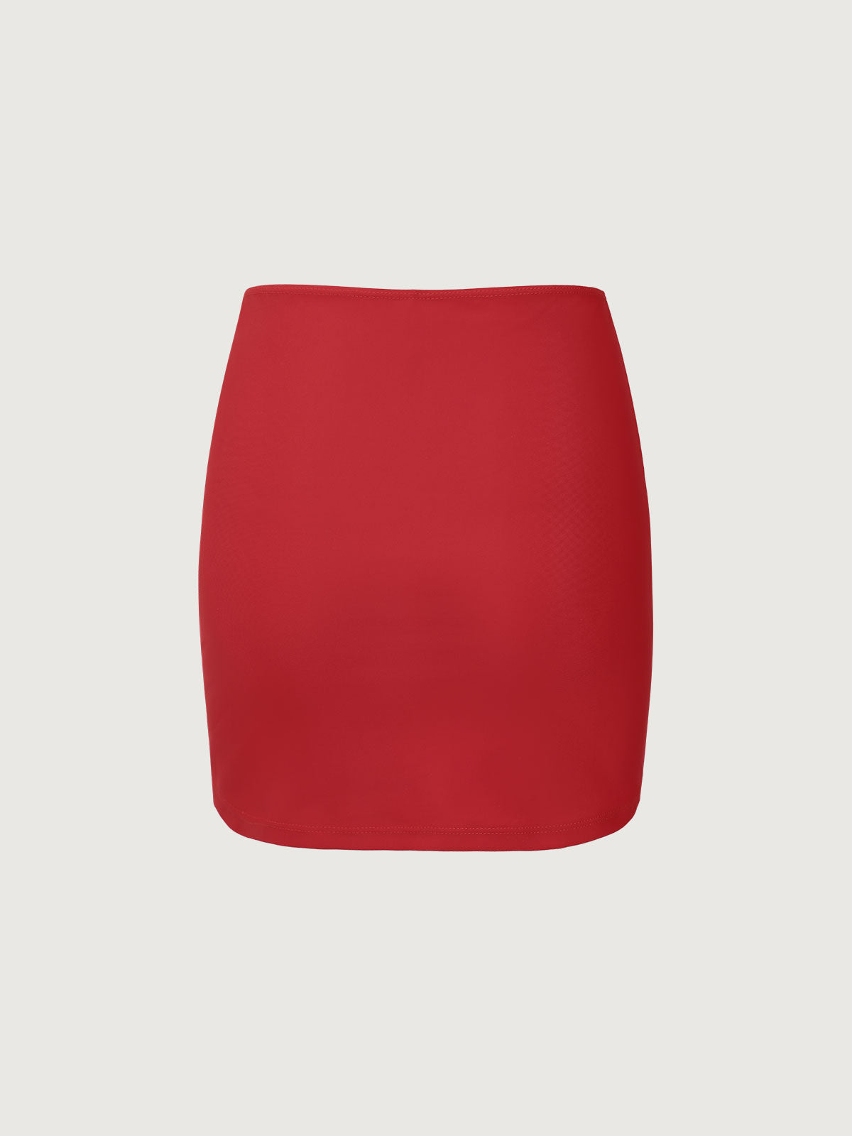 Red Ruched Knot Skirt