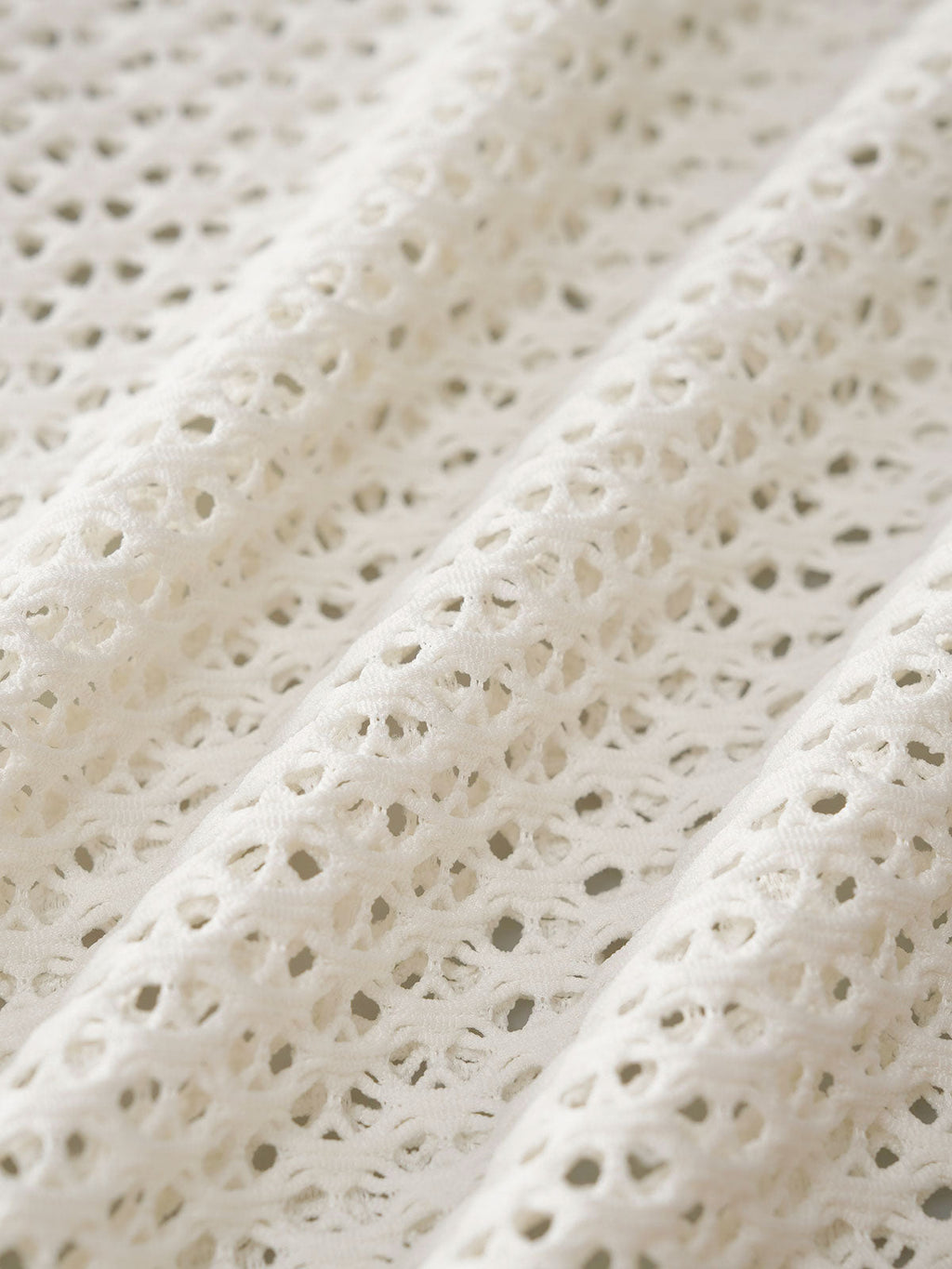 White Mesh Openwork Cover-Up Skirt