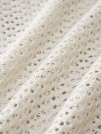 White Mesh Openwork Cover-Up Skirt
