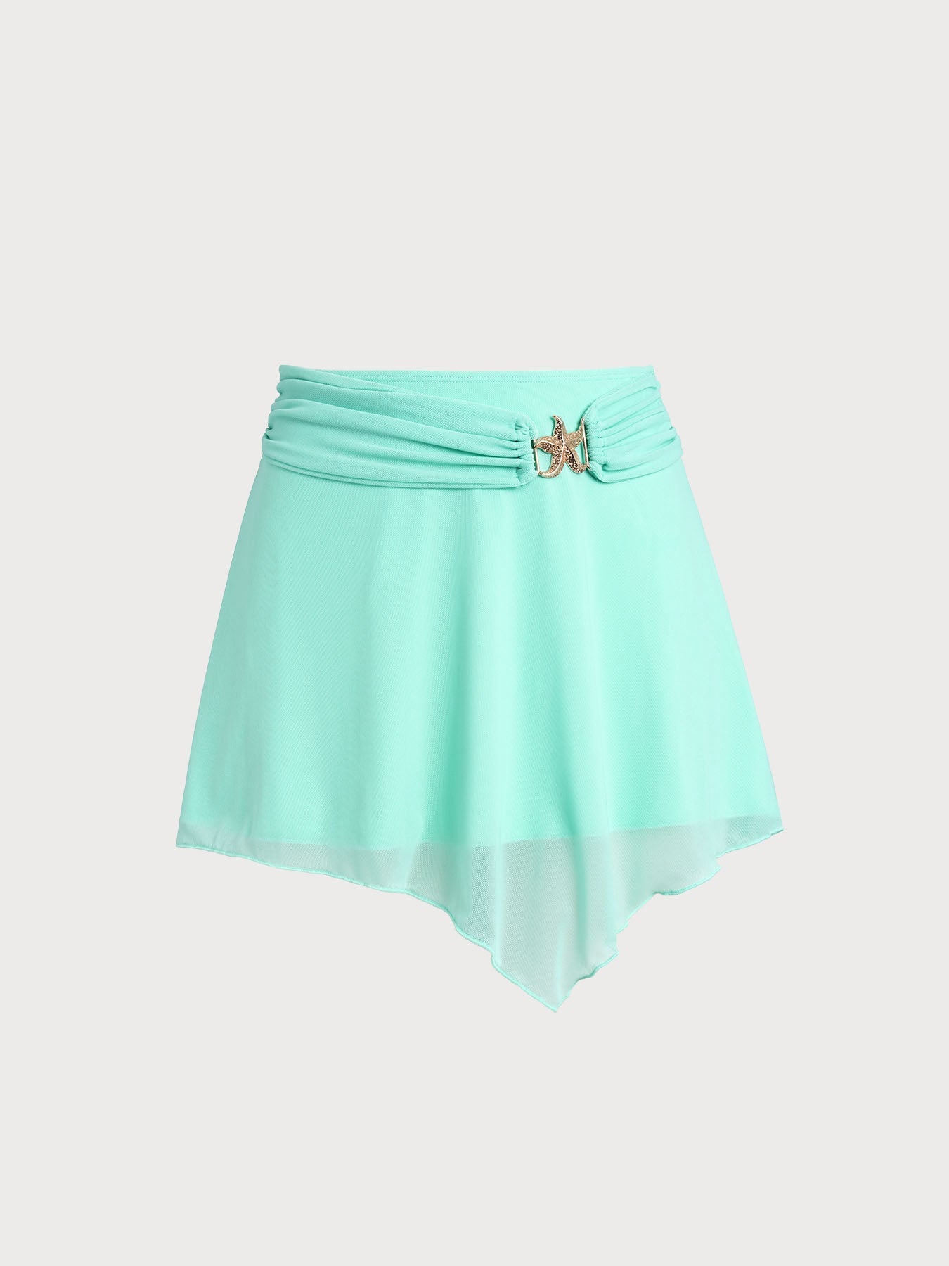 Off White Star Decorated Mesh Skirt