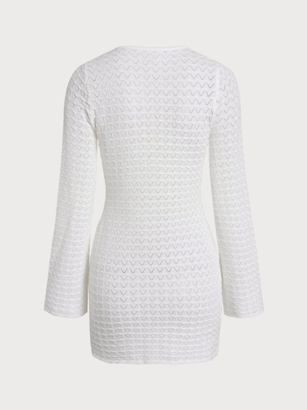 Off White O-Ring Sleeve Cutout Cover-ups