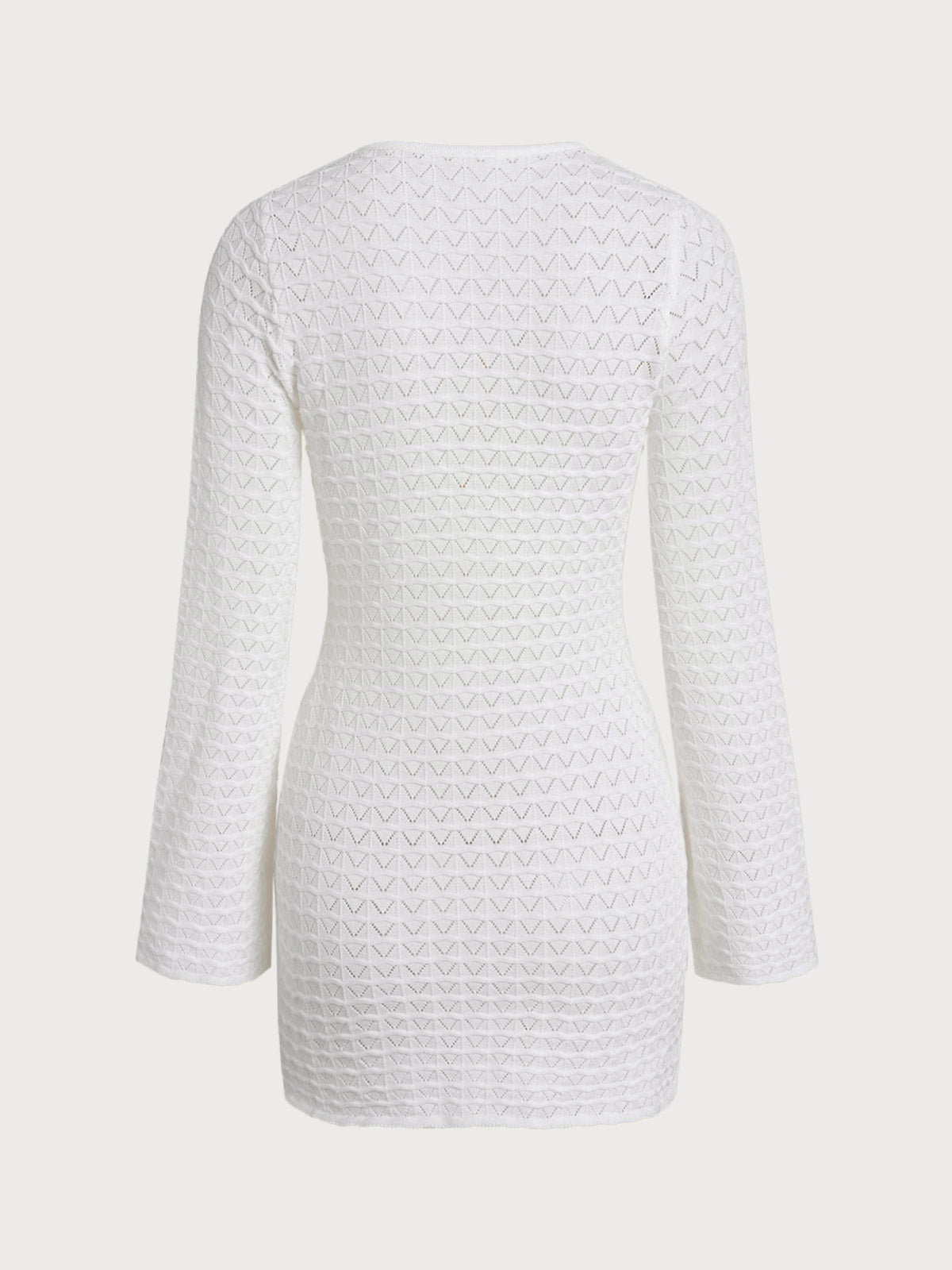 Off White O-Ring Sleeve Cutout Cover-ups