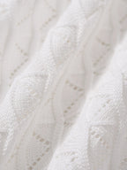 Off White O-Ring Sleeve Cutout Cover-ups