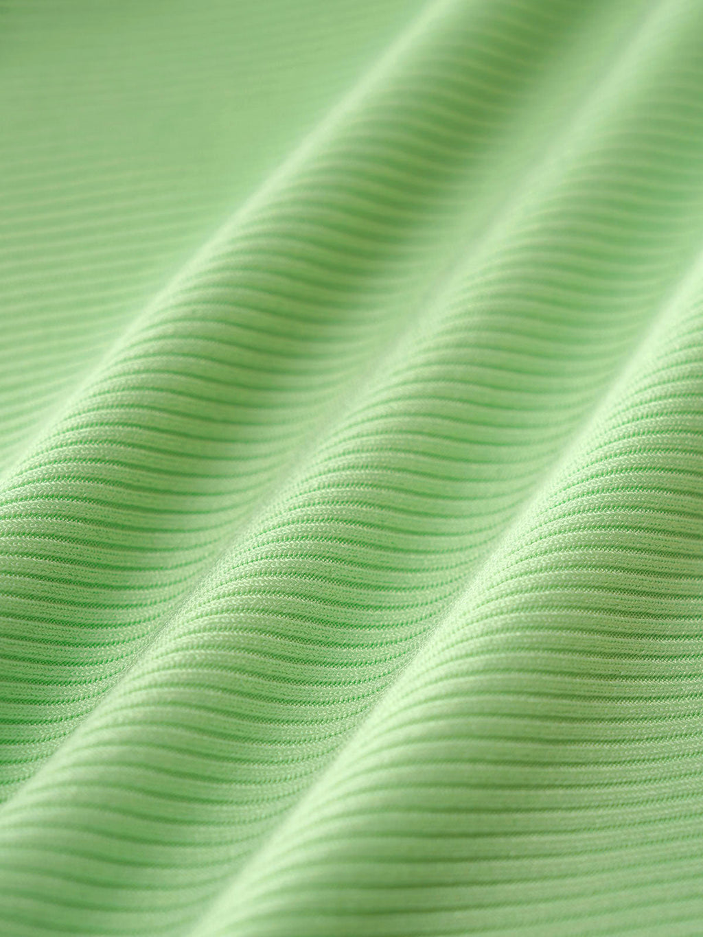 Green Polyester Striped Knit Shorts